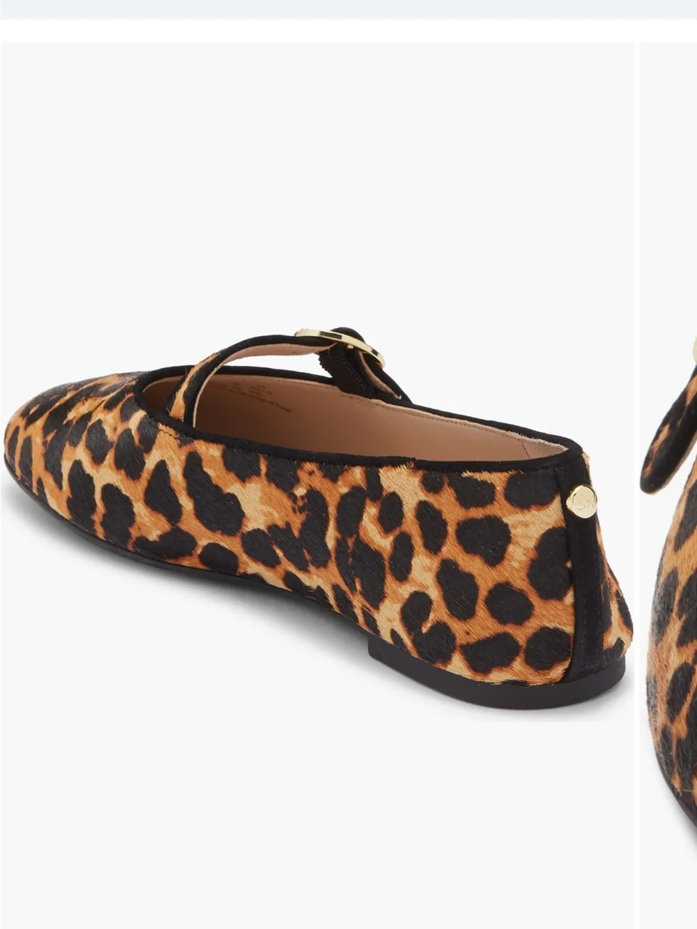 Stuart Weitzman Kyra Calf hair Mary Jane Flat - Brown/Black